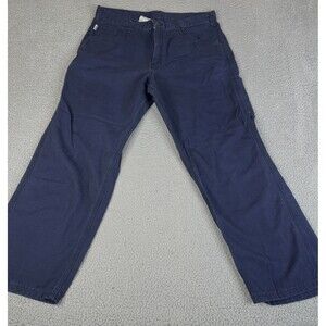 Carhartt Cargo Pants Men 36x30 Blue Flame Resistant FR Cat 2 FRB159 DNY Workwear